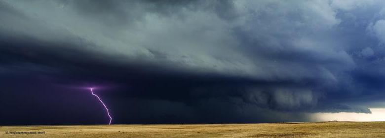 lightning strike in storm